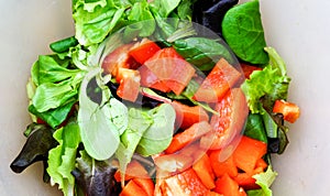 Red pepper salad