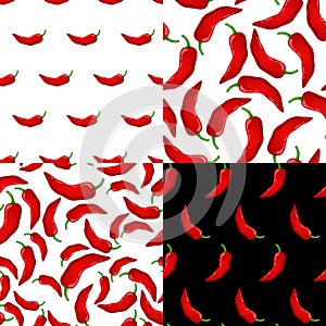 Pepper vector seamless pattern.
