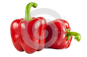 Red pepper on white background