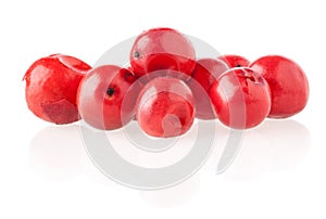 Red peppercorn isolated on white