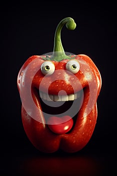 Red peppers angry shouts Red pepper evil looking 1690447159719 3
