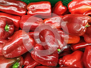 Red peppers vegetables