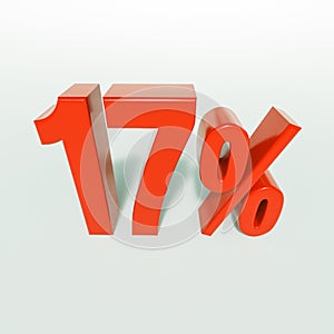 17 Red Percent Sign photo
