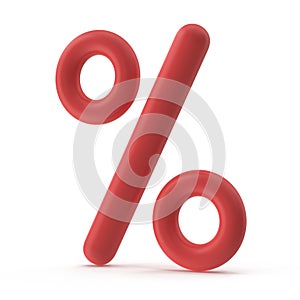 Red Percentage Symbol