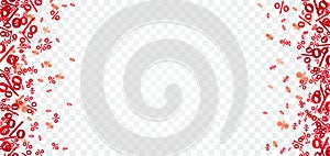Red Percents Transparent Header Centre