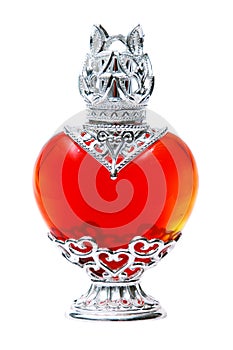 Red perfume bottle