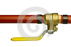 Red Pex Pipe With Shut Off Valve