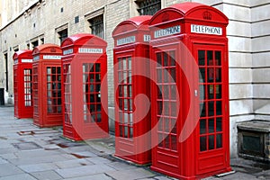 Red phone booths