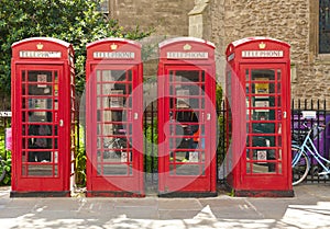 Red phone booths