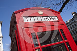 Red phone box, london