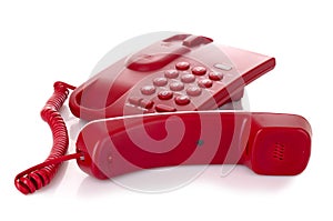 Red phone isolated