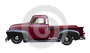 Red pickup truck photo