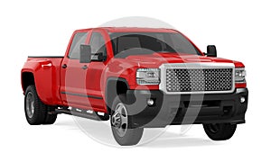 Red Pickup Truck Isolated photo