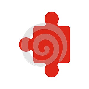 Red piece of jigzaw puzzles
