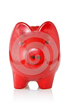 Red piggy bank