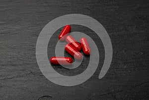 Red Pill Capsules Medicine, Red Drugs