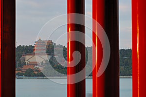 Red Pillars in Summer Palace