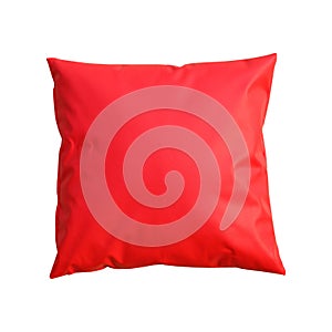 Red pillow isolated