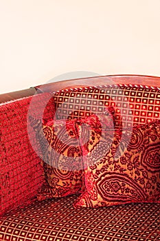 Red pillows