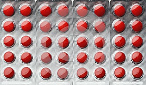 Red pills blister pack