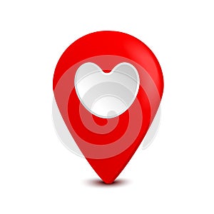 Red pin location icon
