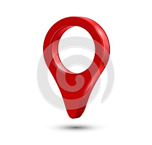 Red pin marker - geo location destinaton point concept