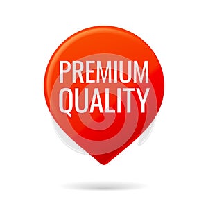 Red Pin on white background, premium quality