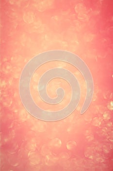 Red Pink gold glitter bokeh circle glow blurred and blur abstract. Glittering shimmer bright luxury.