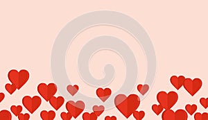 Red pink heart background for Valentine\'s Day holiday love wallpaper design graphic illustration blan