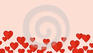 Red pink heart background for Valentine\'s Day holiday love wallpaper design graphic illustration blan photo