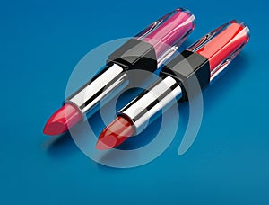 Red and Pink Lipstick Tube for Colorful Glamour Beauty Look