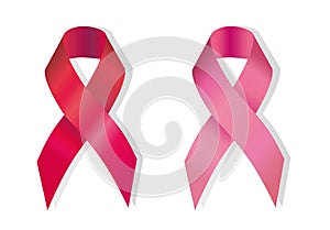Red and pink ribbons