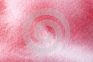 Red or pink watercolor background. Aquarelle hand painted texture paper. Drawing concept