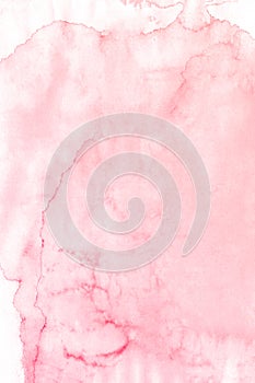 Red and pink watercolor paint background, lettering scrapbook sketch. and pink