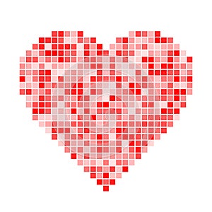 Red pixel Heart photo