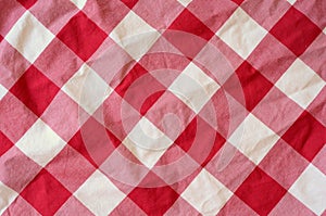 Red Plaid Material Background