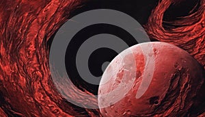 Red? planet background generate Ai