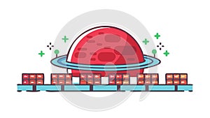 Red Planet Mars Space Exploration Vector vector design Generative AI