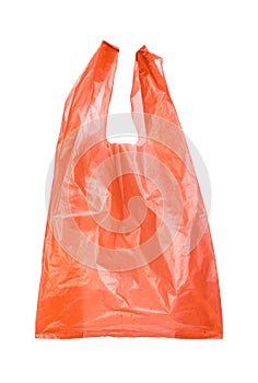 Red plastic bags photo