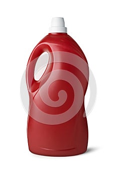 Red plastic bottle photo
