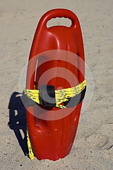 Red plastic buoyancy aid photo