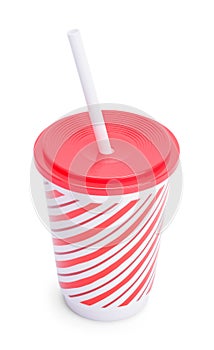 Red Plastic Cup and Straw