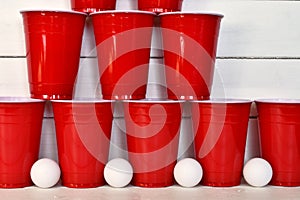 Red Plastic Drinking Cups