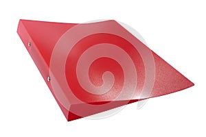 Red plastic folder