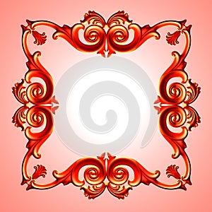 Red plastic framework