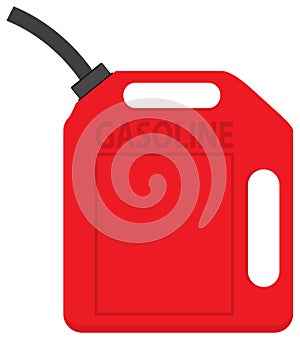 Red Plastic Gas Container