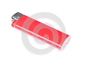 Red plastic gas disposable lighter