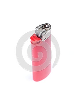Red plastic gas disposable lighter
