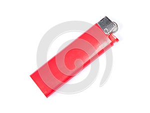 Red plastic gas disposable lighter