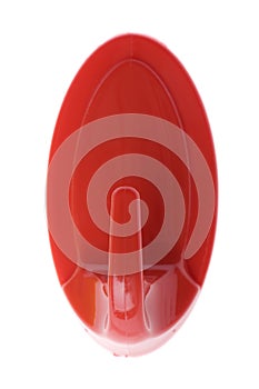 Red plastic hook macro